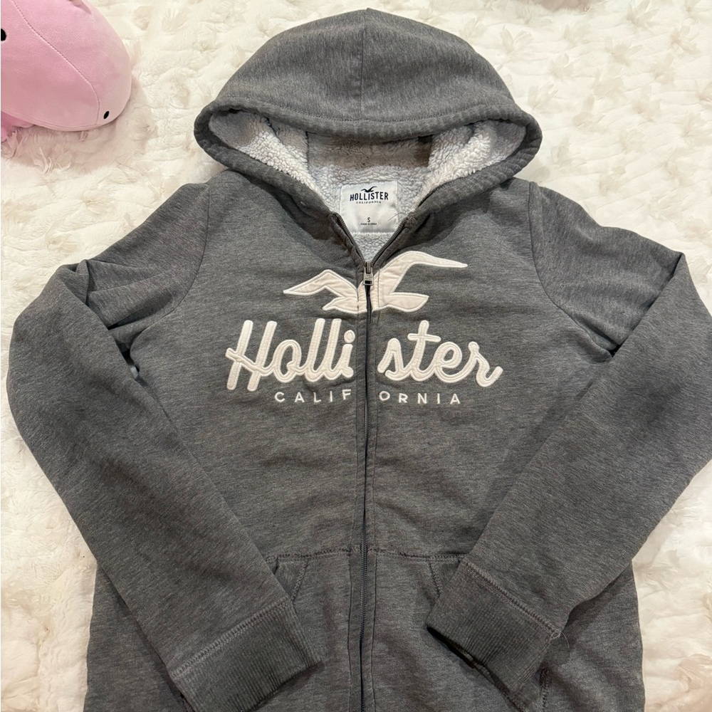 Hollister Kids Gray Zip-Up Hoodie